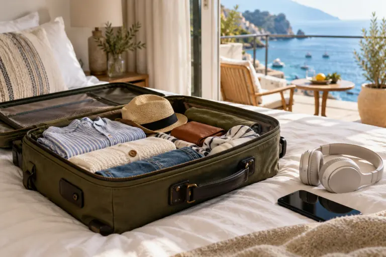 Thoughtfully packed travel essentials